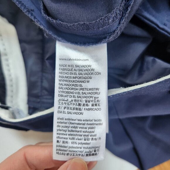 Calvin Klein Navy Blue Straight Leg Trousers Classic Career Pants Women's 2 - Picture 8 of 9